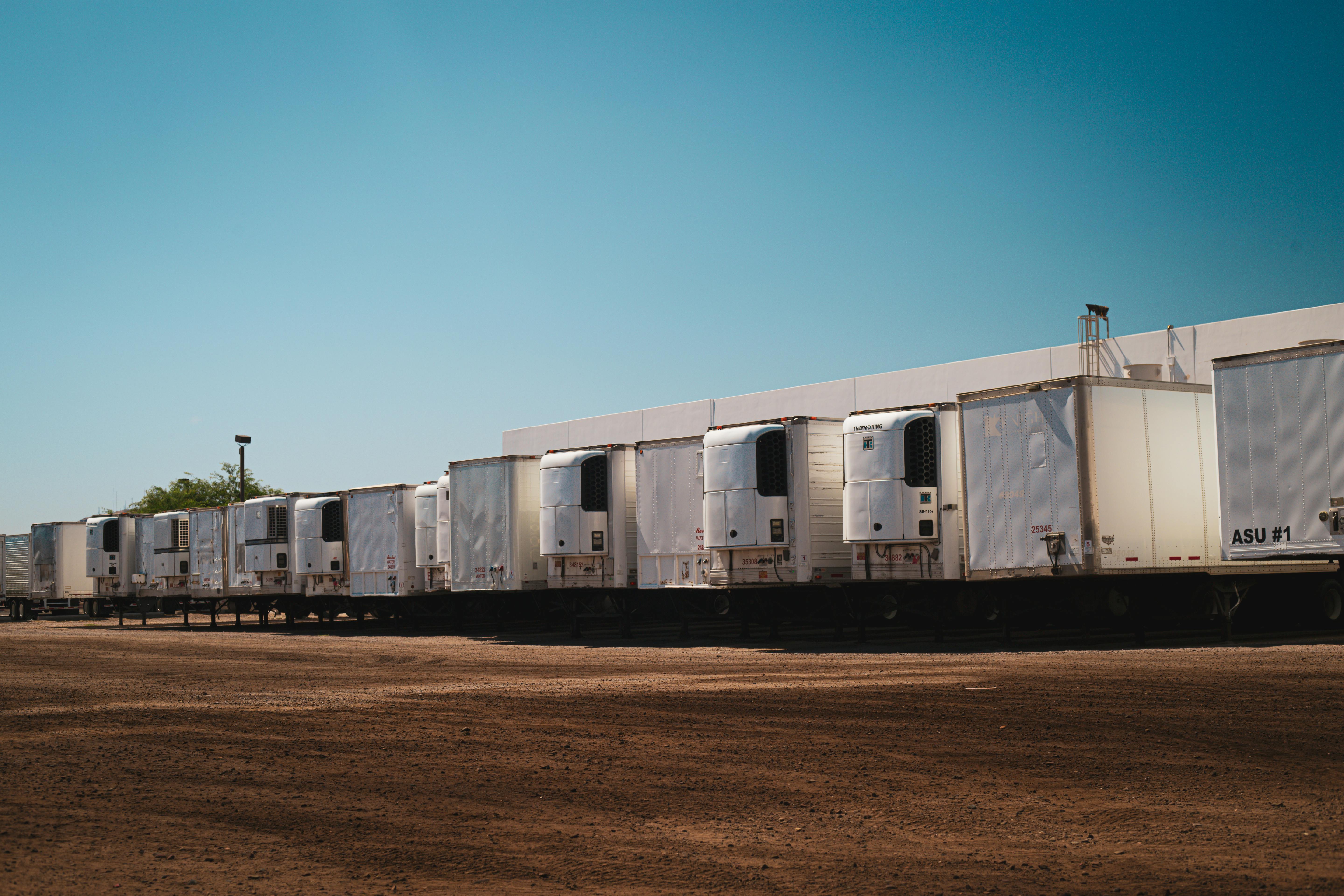 Trailers at dock
